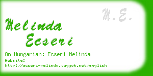 melinda ecseri business card